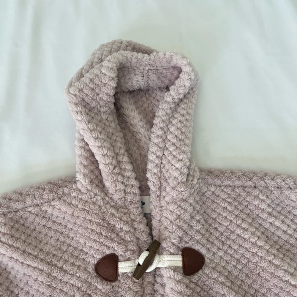 old navy dusty‎ rose hooded poncho girls